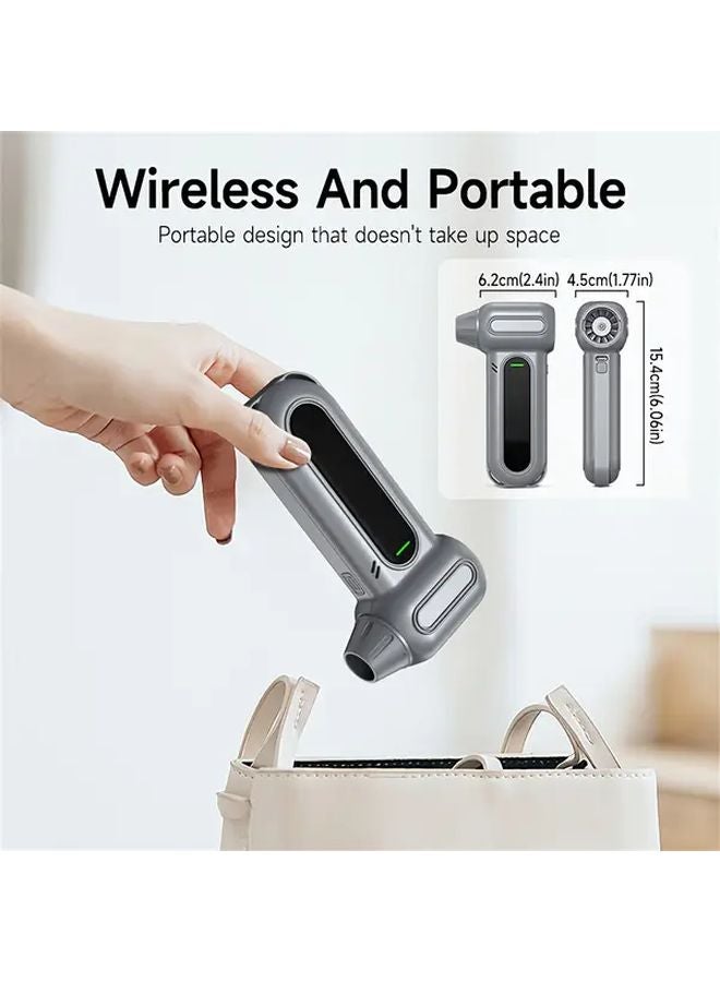 Silvery Mini Turbine Jet Fan Handheld Blower For Cooling Dust Removal Cleaning - Image 2